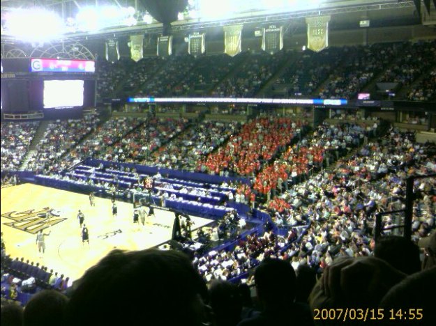 Texas Tech Contingent Cheering for Belmont Boys