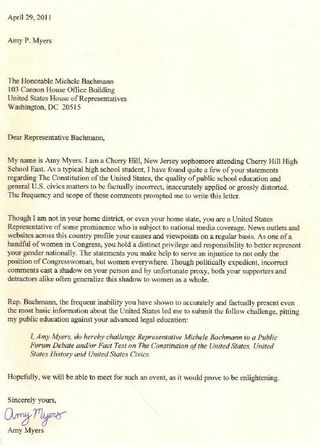 BachmannDebateLetter